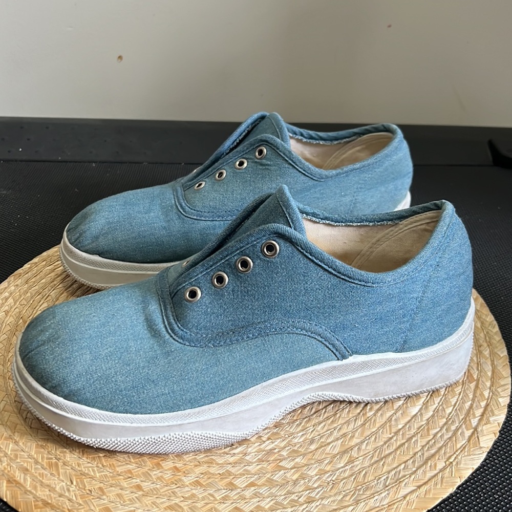 Lelli Kelly Platform Denim Jeans Canvas Sneakers size 41